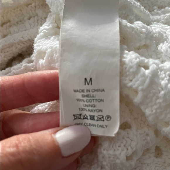 Kate spade open knit crochet sleeves maxi midi dress size medium - Picture 9 of 9